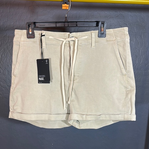 PAIGE Pants - PAIGE Tan Flat Front Shorts Lightweight Relaxed‎ Fit